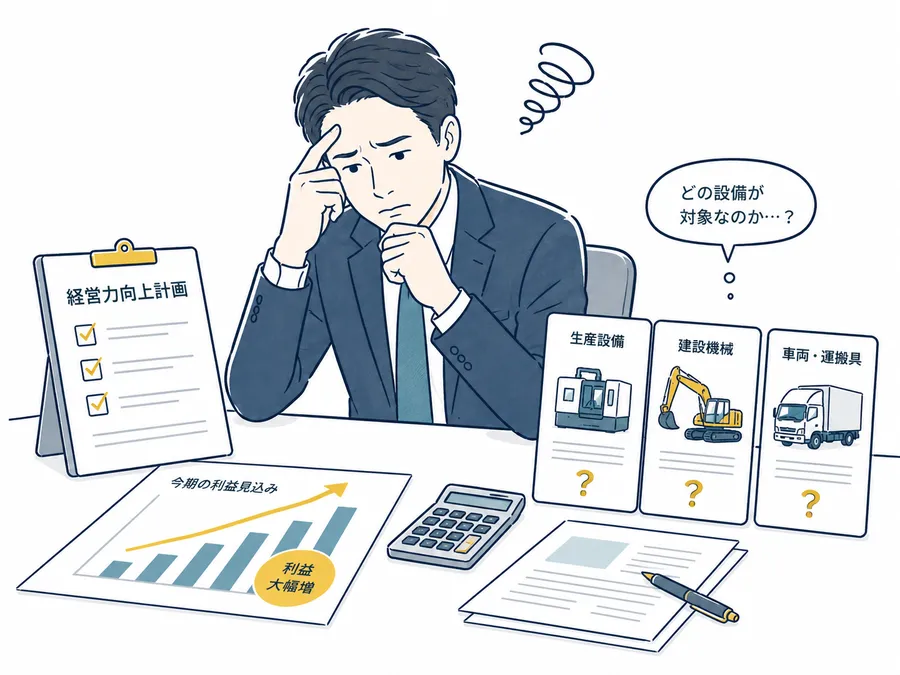 経営力向上計画の対象設備選びに悩む経営者